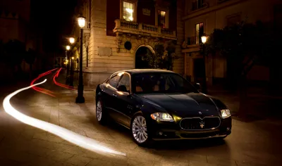 Bold Black Wallpaper Black/Dark Wallpaper 4K 3650x2156 Black, Maserati, Quattroporte, Parked, On, A, Dimly, Lit, Street, Night, Time-lapse, Light, Brown, White, Ultrawide, QHD
