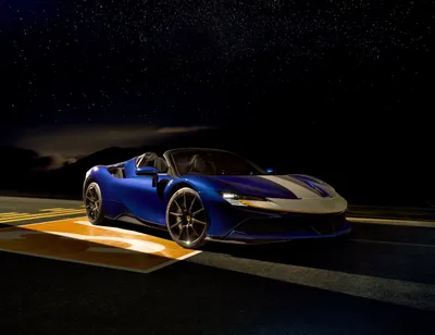 Serene Sleek Wallpaper Cars Wallpaper 4K 5000x3849 A, Sleek, Blue, Ferrari, Sf90, Spider, Supercar, Parked, Road, Night, Showcased, Ultra, Orange, Brown, Teal, Square, 4k