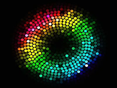 Vibrant Vibrant Wallpaper Abstract Wallpaper 4K 4000x3000 A, Vibrant, Abstract, Circle, Composed, Of, Colorful, Dots, Arranged, Gradient, Pattern, Black, Brown, Landscape, 4k
