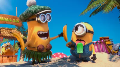 Calm Minions Wallpaper Nature Wallpaper 4K 3360x1890 Minions, From, Despicable, Me, 2, Enjoy, A, Sunny, Beach, Day, One, Wearing, Red, Green, Ultrawide, QHD