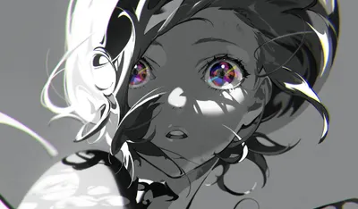 Anime Girl Colorful Eyes Abstract Wallpaper 4K 2048x1200 An, Hd, Desktop, Wallpaper, Featuring, Anime, Girl, Striking, Colorful, Eyes, Flowing, Hair, White, Gray, Ultrawide, Full HD