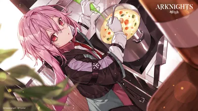Pink Eyes Hair Games Wallpaper 4K 2935x1650 Pink, Eyes, Hair, Cooking, Ansel, (arknights), Video, Game, Desktop, Black, Brown, Ultrawide, QHD