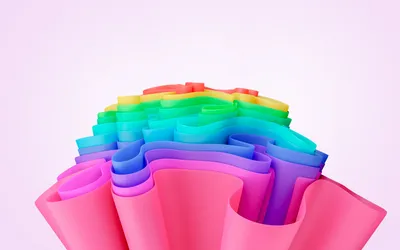 Dark Abstract Wallpaper Technology Wallpaper 4K 8000x5000 Abstract, Vibrant, Rainbow-colored, Layered, Shapes, On, A, Soft, Pink, Designed, Ultra, Desktop, White, Ultrawide, 4K