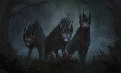 Golden Depicting Wallpaper Black/Dark Wallpaper 4K 1920x1164 Hd, Pc, Desktop, Wallpaper, Depicting, Three, Dark, Eerie, Creatures, Glowing, Eyes, Misty, Brown, Ultrawide, Full HD