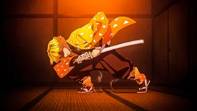 Zenitsu Agatsuma Demon Slayer Kimetsu Abstract Wallpaper 4K 1920x1080 Zenitsu, Agatsuma, From, Demon, Slayer, Kimetsu, No, Yaiba, Wielding, Katana, Intense, Black, Ultrawide, Full HD
