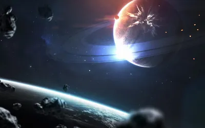 Sci Space Ringed Planet Wallpaper 4K, Space category