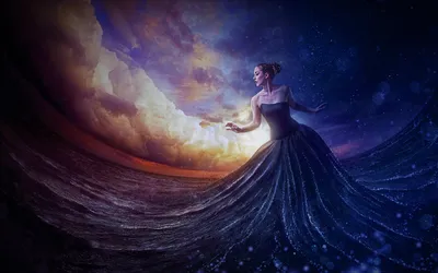 Surreal Photographic Manipulation Nature Wallpaper 4K 1920x1200 Hd, Desktop, Wallpaper, Surreal, Photographic, Manipulation, Of, A, Woman, Flowing, Dress, Becomes, Black, Ultrawide, Full HD