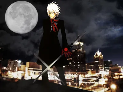 Golden Anime Wallpaper World Wallpaper 4K 1600x1200 Hd, Anime, Desktop, Wallpaper:, Allen, Walker, (d.gray-man), Stands, Gray-man, Rooftop, Crossed, Swords, Gray, Landscape