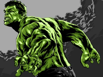 Serene Comic Wallpaper Black/Dark Wallpaper 4K 2909x2182 Hd, Comic-style, Wallpaper, Featuring, A, Dynamic, Muscular, Hulk, Vibrant, Green, Tones, Against, Gray, Landscape, QHD