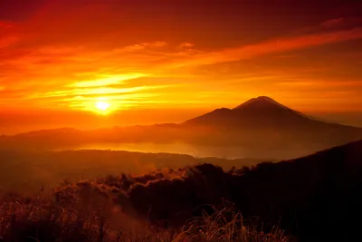 Calm Breathtaking Wallpaper Nature Wallpaper 4K 5463x3642 A, Breathtaking, Sunset, Casts, Warm, Orange, Glow, Over, Mountains, Valleys, Showcasing, Beauty, Purple, Landscape, 4K
