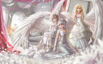 Fantasy Depicting Three Ethereal Fantasy Wallpaper 4K 1680x1050 Hd, Fantasy, Pc, Wallpaper, Depicting, Three, Ethereal, Angels, Large, White, Wings, Elegant, Ultrawide