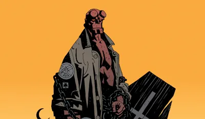 Comic Hellboy Abstract Abstract Wallpaper 4K 2292x1336 Comic, Hellboy, Hd, Desktop, Wallpaper, Background, Image, Orange, Purple, Ultrawide, Full HD
