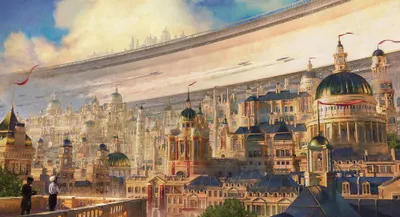 Sprawling Fantasy City Golden Domes World Wallpaper 4K 2000x1084 Hd, Pc, Desktop, Wallpaper, Sprawling, Fantasy, City, With, Golden, Domes, Ornate, Towers, White, Gray, Ultrawide, Full HD