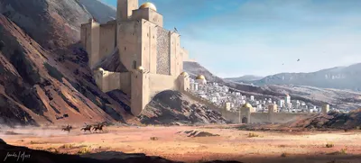 Vast Fantasy City Towering Fortress World Wallpaper 4K 2400x1088 A, Vast, Fantasy, City, With, Towering, Fortress-like, Buildings, Set, Against, Mountains, Under, White, Ultrawide, Full HD