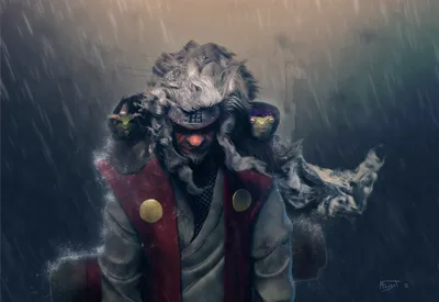 Serene Jiraiya Wallpaper Abstract Wallpaper 4K 1600x1101 Hd, Desktop, Wallpaper:, Featuring, Jiraiya, From, The, Naruto, Anime, Series, Depicted, Dramatic, Gray, Landscape