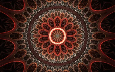 Misty Abstract Wallpaper Abstract Wallpaper 4K 2560x1600 Abstract, Fractal, Design, With, Intricate, Symmetrical, Patterns, In, Red, Brown, Hues, Creating, Ultrawide, QHD
