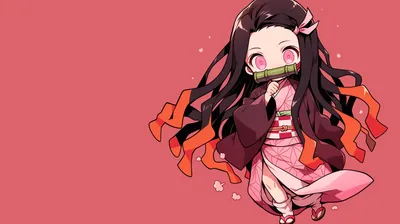 Sleek Nezuko Wallpaper Abstract Wallpaper 4K 2912x1632 Hd, Wallpaper:, Of, Nezuko, Kamado, From, Demon, Slayer, Kimetsu, Yaiba, Pink, White, Ultrawide, QHD