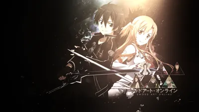 Bold Kirito Wallpaper Abstract Wallpaper 4K 1920x1080 Hd, Desktop, Wallpaper, Featuring, Kirito, And, Asuna, From, Sword, Art, Online:, Posed, Black, Ultrawide, Full HD