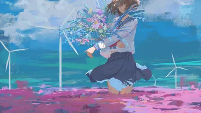 Calm Anime Wallpaper Abstract Wallpaper 4K 3840x2160 Anime, 3840x2160, Blue, Brown, Ultrawide, 4k