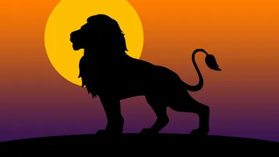 Moody Lion Wallpaper Animals Wallpaper 4K 5760x3240 Lion, Silhouette, In, The, Sunset, By, Smim, Bip, Yellow, Purple, Orange, Ultrawide, 4K
