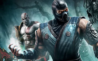Vivid Sub Wallpaper Fantasy Wallpaper 4K 1680x1050 Hd, Desktop, Wallpaper:, Featuring, Sub-zero, From, Mortal, Kombat, Kratos, God, War, Set, Gray, White, Ultrawide