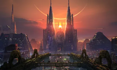 Bold Sci Wallpaper World Wallpaper 4K 1920x1145 Sci, Fi, City, Hd, Desktop, Orange, Ultrawide, Full HD