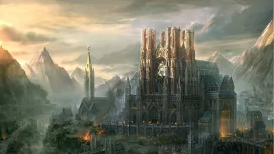 Crisp Fantasy Wallpaper Fantasy Wallpaper 4K 1920x1080 Hd, Desktop, Wallpaper:, Of, A, Fantasy, City, From, Kingdom, Under, Fire, Featuring, Gray, Ultrawide, Full HD