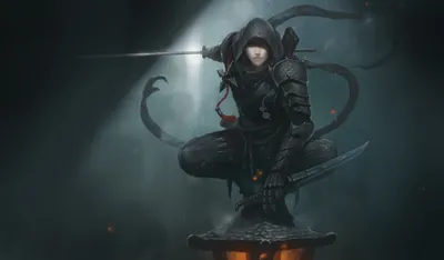 Dark Fantasy Wallpaper Fantasy Wallpaper 4K 5556x3248 Hd, Fantasy, Wallpaper:, Featuring, A, Warrior, In, Dark, Armor, Poised, Dramatically, Sword, Gray, Ultrawide, 4k