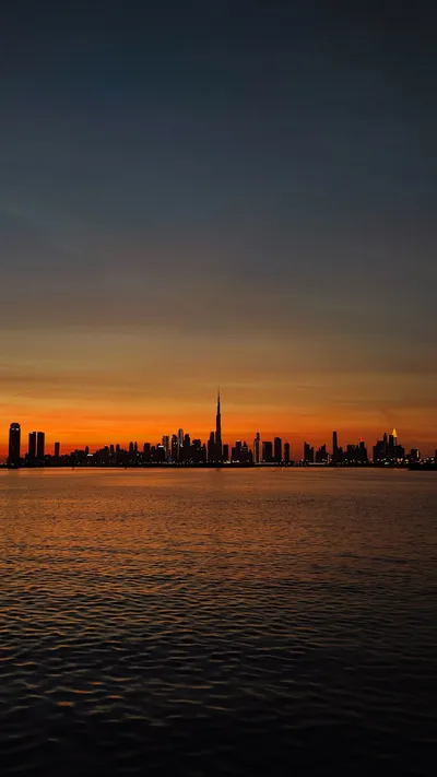 Silhouette City Buildings World Wallpaper 4K 2384x4236 Brown