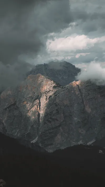 Rock Mountains Peaks Iphone Nature Wallpaper 4K 3375x6000 Gray