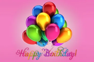 Colorful Balloons Float Pink Abstract Wallpaper 4K 6000x4000 Colorful, Balloons, Float, Against, A, Pink, Background, Adorned, Cheerful, Message, Happy, Birthday, Gray, Landscape, 4k