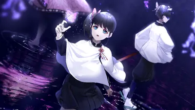 Kanao Tsuyuri Shinobu Kochou Purple Black/Dark Wallpaper 4K 3840x2160 4k, Ultra, Hd, Pc, Desktop, Wallpaper, Of, Kanao, Tsuyuri, Shinobu, Kochou, Purple, White, Ultrawide