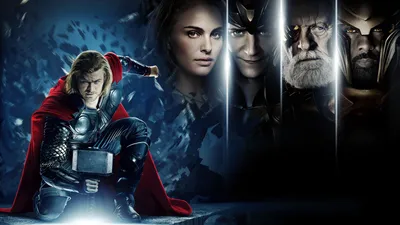 Thor Action Surrounded Iconic Characters Wallpaper 4K, Abstract category