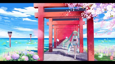 Vivid Vibrant Wallpaper Nature Wallpaper 4K 1920x1080 A, Vibrant, Hd, Wallpaper, Featuring, Hatsune, Miku, The, Iconic, Vocaloid, Character, Walking, White, Ultrawide, Full HD