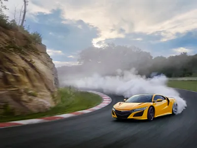 Supercar Yellow Car Acura Vehicle Cars Wallpaper 4K 7000x5259 Supercar, Yellow, Car, Acura, Vehicle, Nsx, Desktop, Gray, White, Landscape, 4k