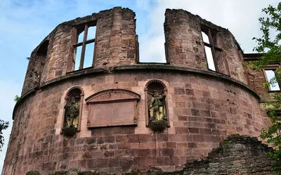 Man Heidelberg Castle Fantasy Wallpaper 4K 1920x1200 Man, Made, Heidelberg, Castle, Hd, Desktop, Wallpaper, Gray, Pink, White, Ultrawide, Full HD