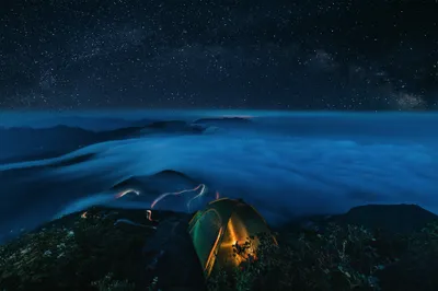 Camping Starry Sky Enveloping Nature Wallpaper 4K 2000x1335 Hd, Desktop, Wallpaper, Featuring, A, Camping, Scene, Under, Starry, Sky, Clouds, Enveloping, Brown, Landscape, Full HD