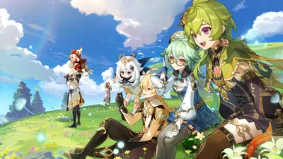 Bright Quad Wallpaper Games Wallpaper 4K 2560x1440 2k, Quad, Hd, Pc, Desktop, Wallpaper, Of, (genshin, Impact), Video, Game, Characters, Pink, Green, White, Ultrawide, QHD