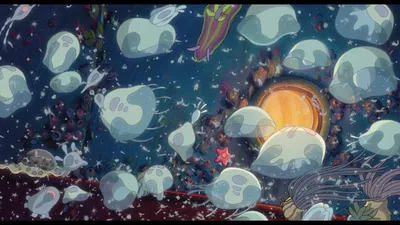 Ponyo Underwater Jellyfish Marine Abstract Wallpaper 4K 1920x1080 Hd, Desktop, Wallpaper, Of, Ponyo, With, An, Underwater, Scene, Featuring, Jellyfish, Marine, Gray, Ultrawide, Full HD