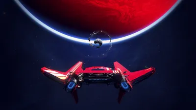 Serene Red Wallpaper Space Wallpaper 4K 3840x2160 4K, Ultra, Hd, Pc, Wallpaper, Red, Sci-fi, Starfighter, Sci, Heads, Toward, Ringed, Ultrawide
