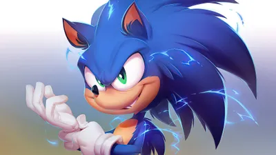 Sonic Hedgehog Glowing Abstract Wallpaper 4K 3840x2160 Sonic, The, Hedgehog, With, Glowing, Green, Eyes, And, Electric, Blue, Streaks, Featured, White, Gray, Pink, Ultrawide, 4k