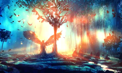 Dreamy Captivating Wallpaper Nature Wallpaper 4K 1920x1153 A, Captivating, Fantasy, Scene, Featuring, An, Angel, With, Large, Wings, Standing, Before, White, Ultrawide, Full HD