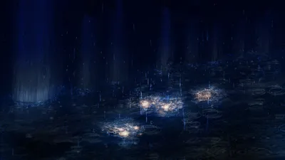 Dark Fantasy Landscape Night Rain Black/Dark Wallpaper 4K 2560x1440 Dark, Fantasy, Landscape, At, Night, With, Rain, Falling, Water, Creating, Shimmering, Reflections, Gray, Brown, Ultrawide, QHD