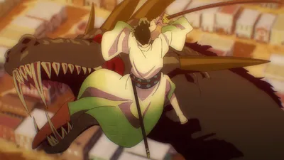 Calm Anime Wallpaper Fantasy Wallpaper 4K 1920x1080 Anime, Scene, Featuring, A, Character, Confronting, Dragon, 103, Mercies, Damnation, High-definition, Black, Brown, Ultrawide, Full HD