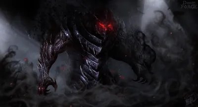 Serene Depicting Wallpaper Black/Dark Wallpaper 4K 2100x1134 Hd, Pc, Desktop, Wallpaper, Depicting, A, Dark, Menacing, Demon, Glowing, Red, Eyes, Gray, Ultrawide, Full HD