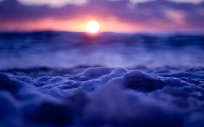 Quad Close Ocean Nature Wallpaper 4K 2560x1600 2k, Quad, Hd, Pc, Wallpaper, Close-up, Ocean, Foam, Foreground, Purple-orange, Sunset, Over, White, Gray, Brown, Ultrawide, QHD