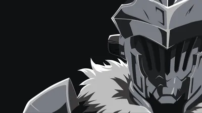 Minimalist Goblin Slayer Close Minimal Wallpaper 4K 1920x1080 Minimalist, Hd, Desktop, Wallpaper:, Of, Goblin, Slayer, Featuring, Close-up, Character, Grayscale, Armor, Black, Gray, Ultrawide, Full HD