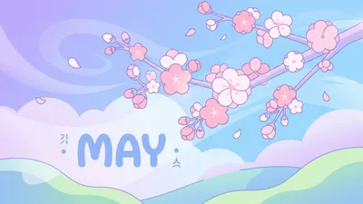 Minimalist Pastel May Cherry Blossoms Minimal Wallpaper 4K 5120x2880 Minimalist, Pastel, May, Scene, Cherry, Blossoms, Drifting, Over, Rolling, Hills, Soft, White, Ultrawide, 4k