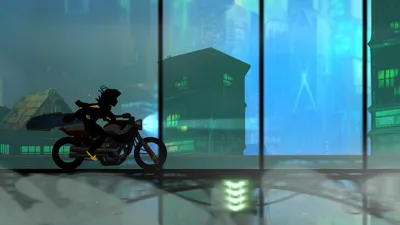 Shadowy Figure Rides Cars Wallpaper 4K 1920x1080 A, Shadowy, Figure, Rides, Motorcycle, Against, Vibrant, Futuristic, City, Backdrop, Inspired, Video, Yellow, Pink, Gray, Ultrawide, Full HD