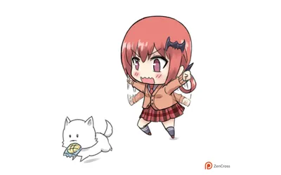 Vibrant Satanichia Kurumizawa Mcdowell Anime Animals Wallpaper 4K 1920x1200 A, Vibrant, Hd, Wallpaper, Featuring, Satanichia, Kurumizawa, Mcdowell, Anime, Gabriel, Dropout, Playfully, White, Pink, Purple, Ultrawide, Full HD